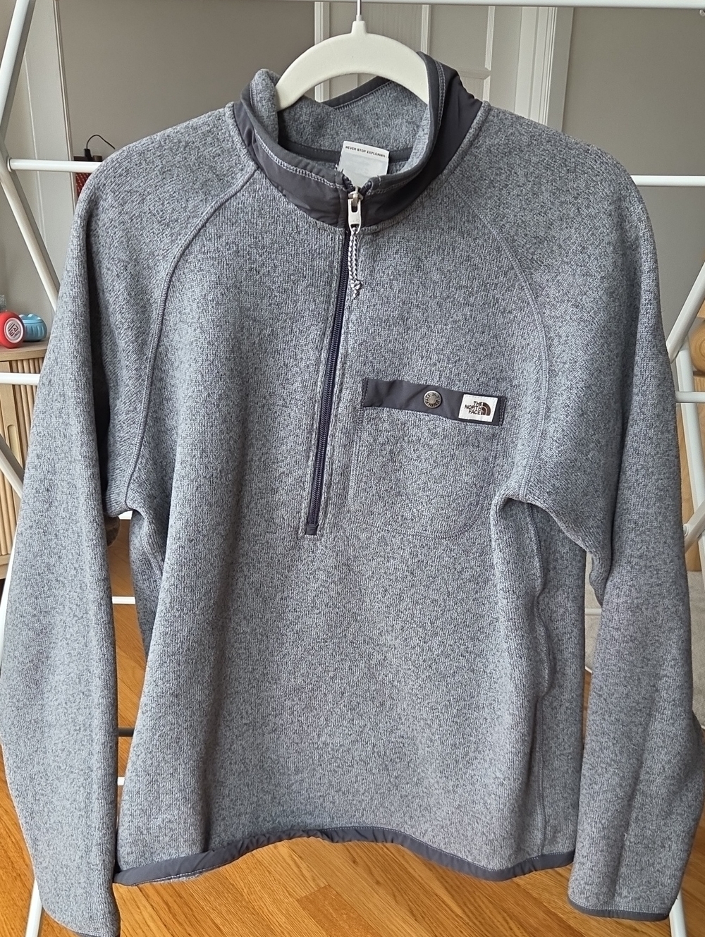 The North Face Men’s Grey Half-Zip Fleece Pullover